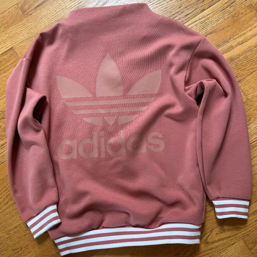 Adidas Women's Light Pink Logo Graphic Crewneck Sweatshirt XS
